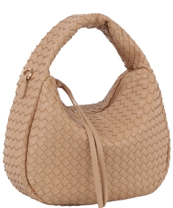 Fashion Woven Shoulder Bag Hobo DE-0758 TAUPE
